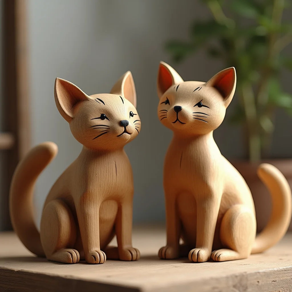 Hand-carved Wooden Cats - Hand Carved Wooden Cats for Timeless Home Decor Ideas