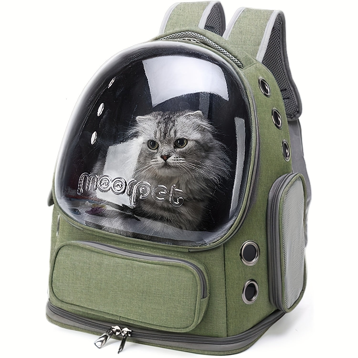 Breathable Pet Backpack, for cat Backpack, Secure & Travel-Friendly Carrier For Small To Medium for cats And Dogs, for cat Carriers For Cats, Large-Capacity, Oxford Fabric, Safety Zippers, Durable Straps For Outdoor Adventure