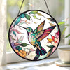 Flutterering Hummingbird Stained Glass Suncatcher, Gifts for Bird Lover
