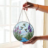 Fluttering Hummingbirds- Stained Glass Suncatcher - Nature Window Decor