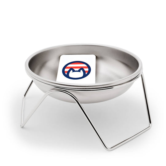 Stainless Steel Cat Bowls with Optional Stand – Made in USA
