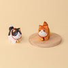 Two Hand-carved  Adorable Kitty Cats Handcrafted in USA