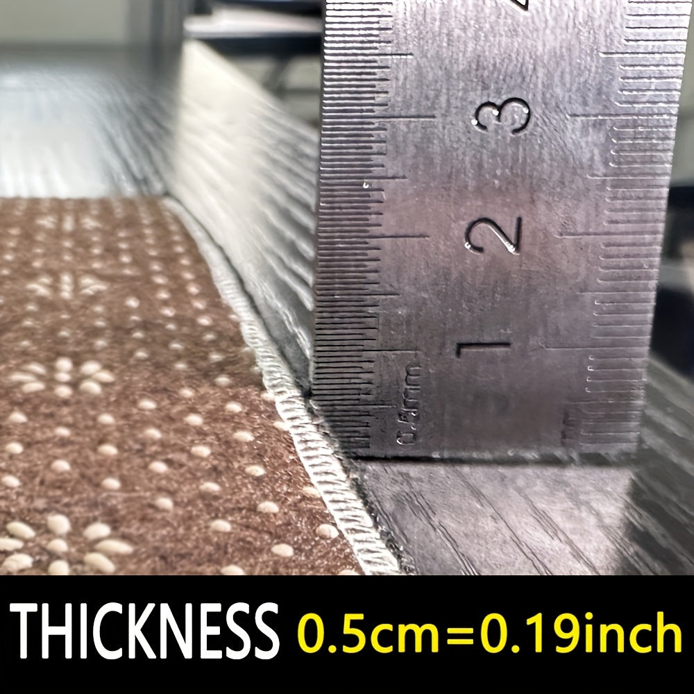 1pc Cute Cat Warning Mat - "KEEP DOOR CLOSED CATS PLANNING ESCAPE" Design, Non-Slip, Machine Washable, Polyester Fiber, Ideal for Kitchen, Bedroom, Living Room Entrances, All-Season Use, Pet Safety Mat | Playful Cat Design |