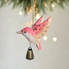 Hand-Carved Solid Wood Hummingbird Wind Chime Bell