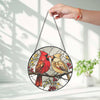 Mr. & Mrs. Cardinal -Stained Glass Suncatcher Window Home Decor