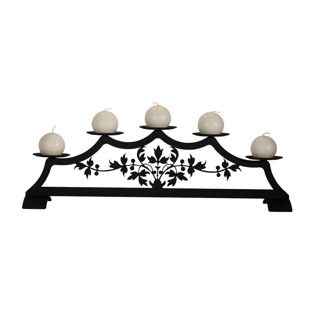 5-Candle Fireplace Pillar Candle Holder – Made in New York, USA