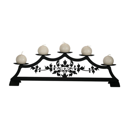 5-Candle Fireplace Pillar Candle Holder – Made in New York, USA