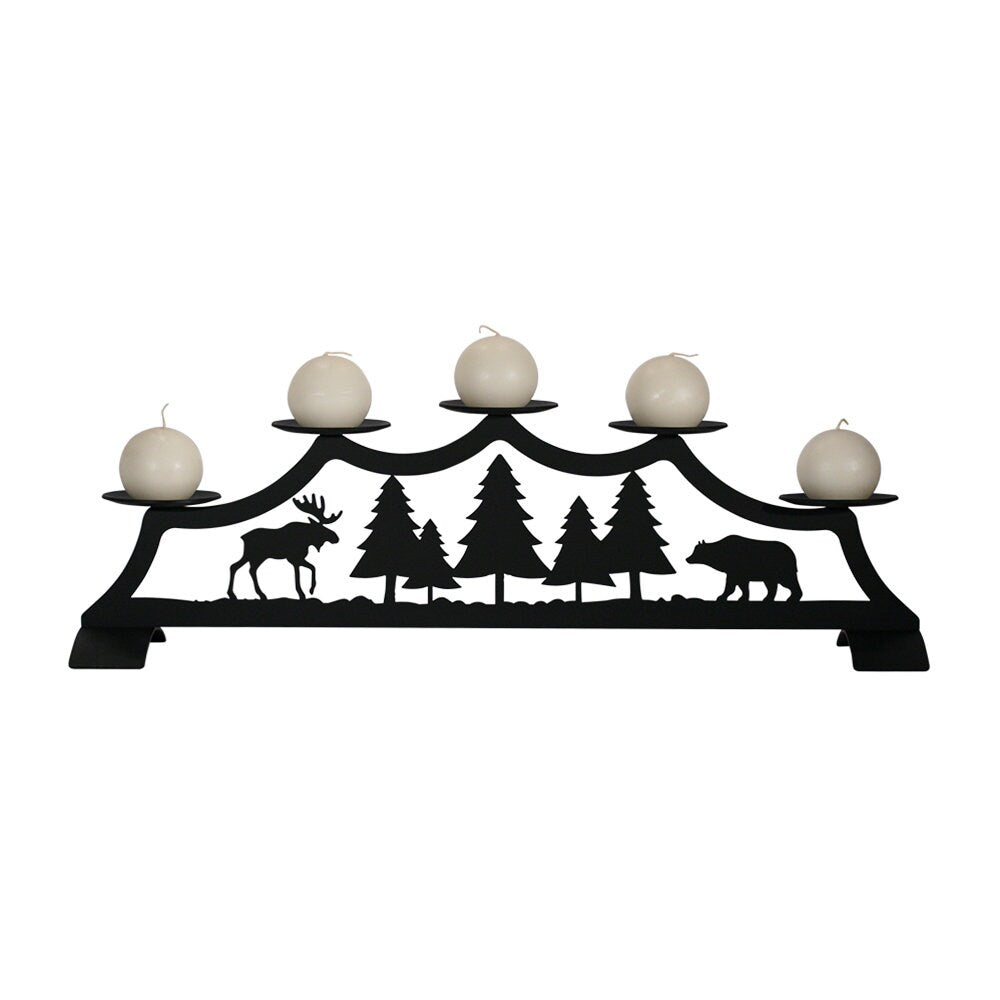 5-Candle Fireplace Pillar Candle Holder – Made in New York, USA