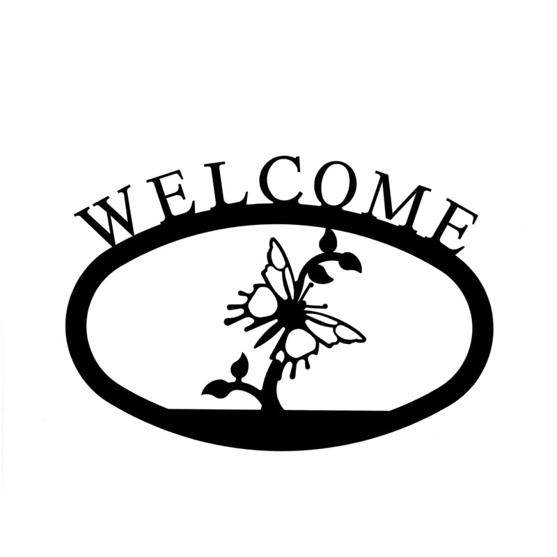 Butterfly Welcome Sign – Made in USA Outdoor Garden Wall Decor
